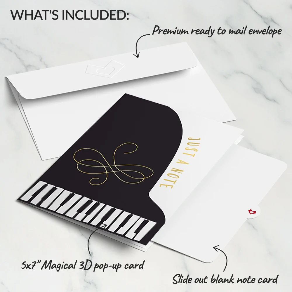Lovepop Just a Note Piano Pop-Up Card - Image 5