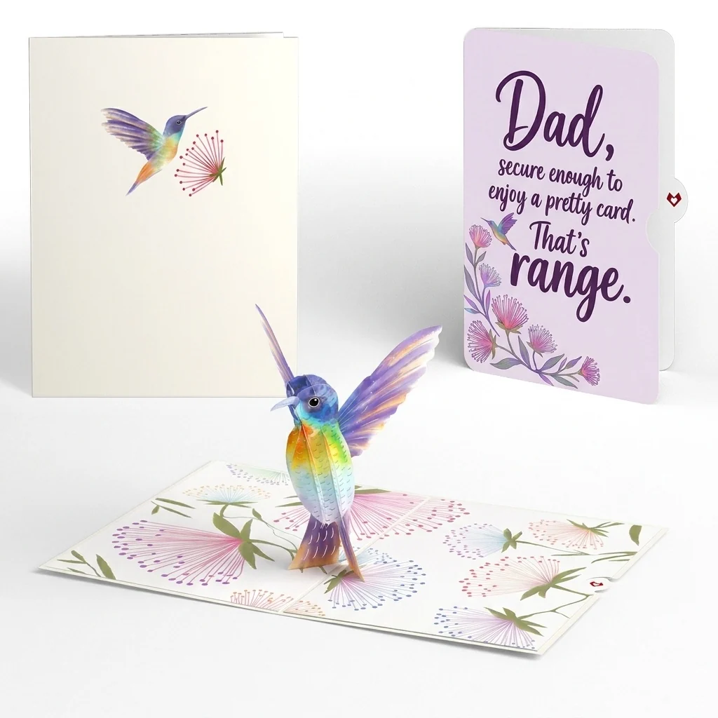 Lovepop Vibrant Hummingbird Father's Day Pop-Up Card and That's Range Sentiment Set for Dad