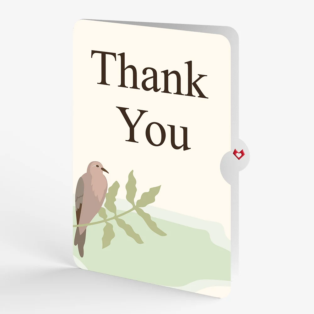 Lovepop Willow Tree Doves Thank You Pop-Up Card and Sentiment Set Cream - Image 4
