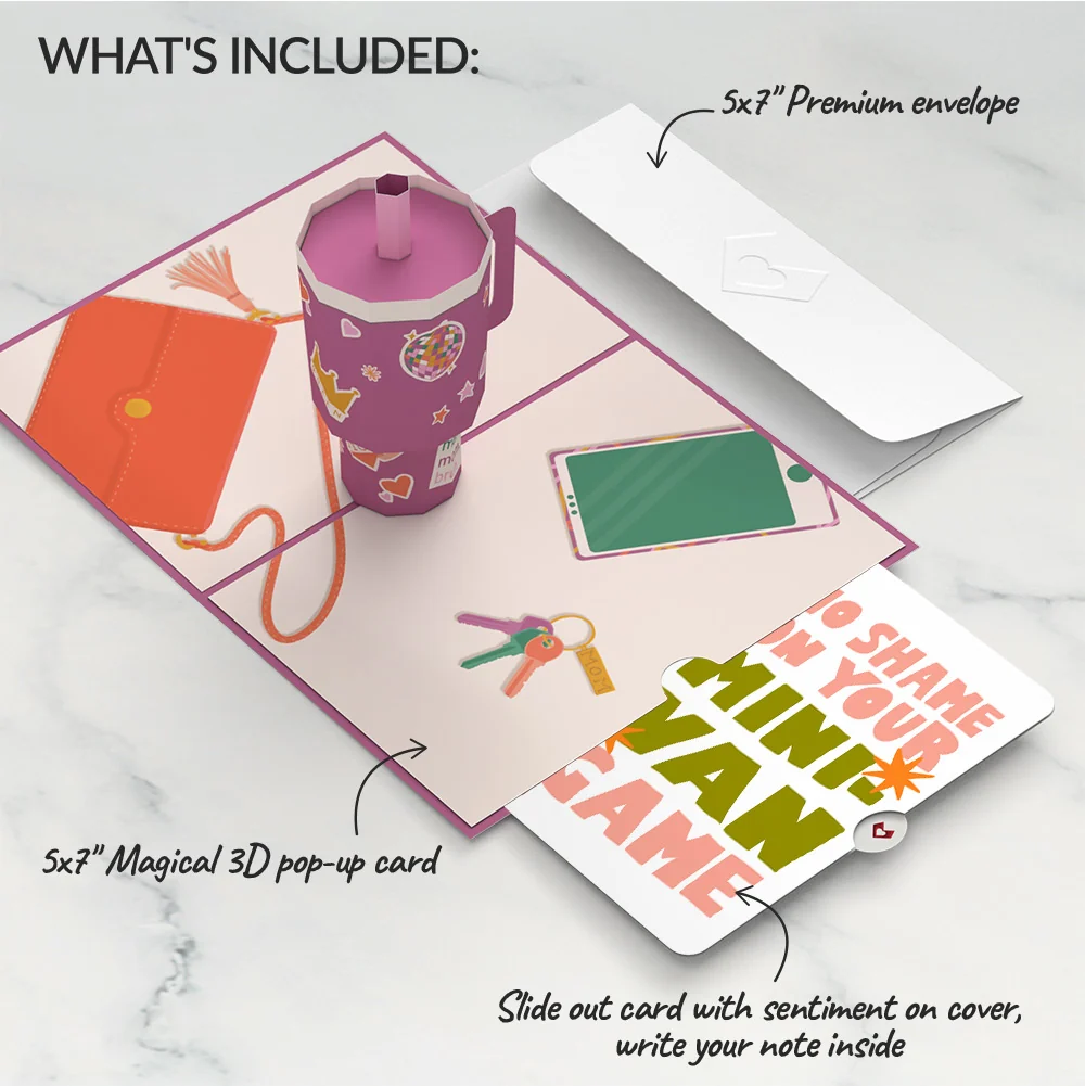 Lovepop Mom Era Tumble Pop-Up Card and Minivan Chaos Humor Sentiment Set Tumbler - Image 2
