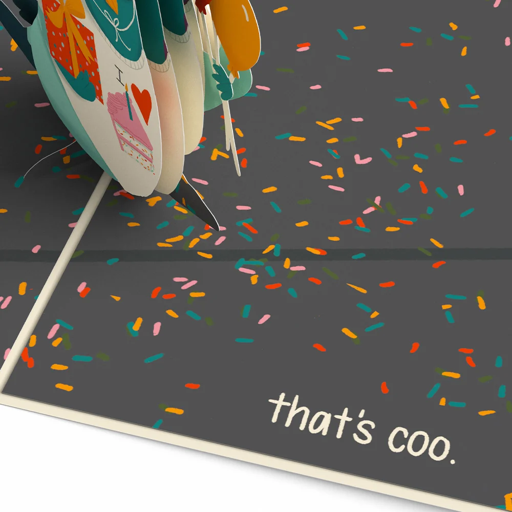 Lovepop ‘That’s Coo’ Funny Pigeon Birthday Pop-Up Card - Image 3