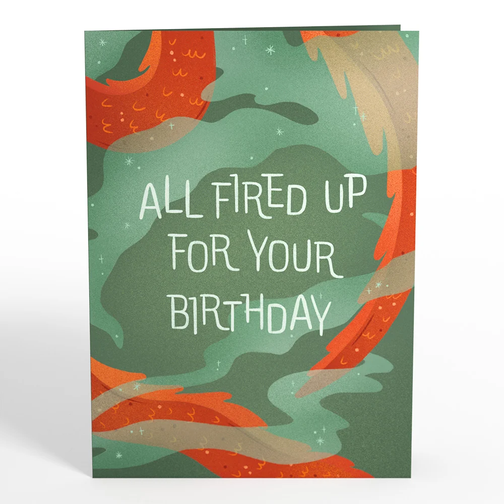 Lovepop Fired Up for Your Birthday Dragon Pop-Up Card - Image 4