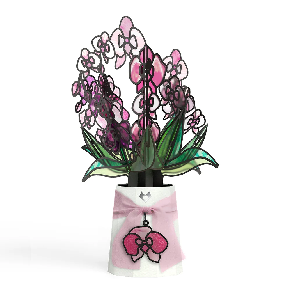 Lovepop Mother’s Day Orchid Pop-Up Card & Suncatcher Bouquet Bundle - Image 7