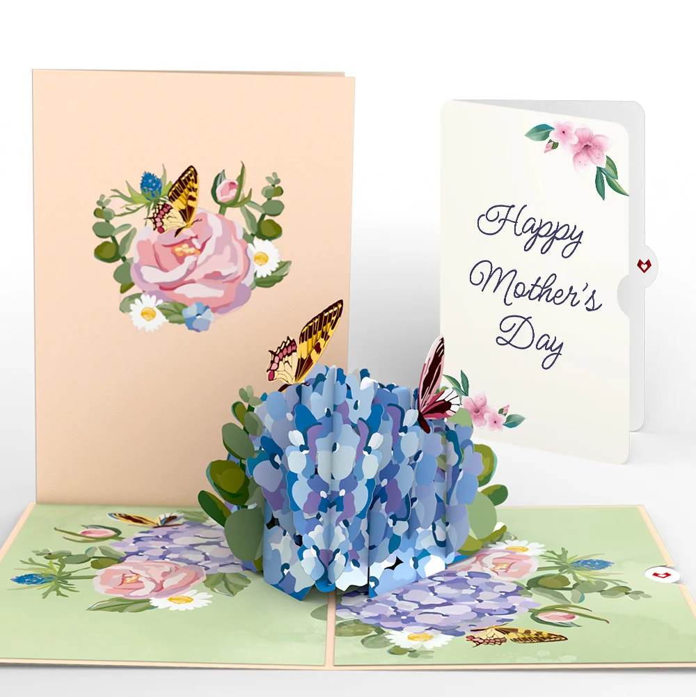 Lovepop Hydrangea Butterflies Mother's Day Pop-Up Card and Sentiment Set