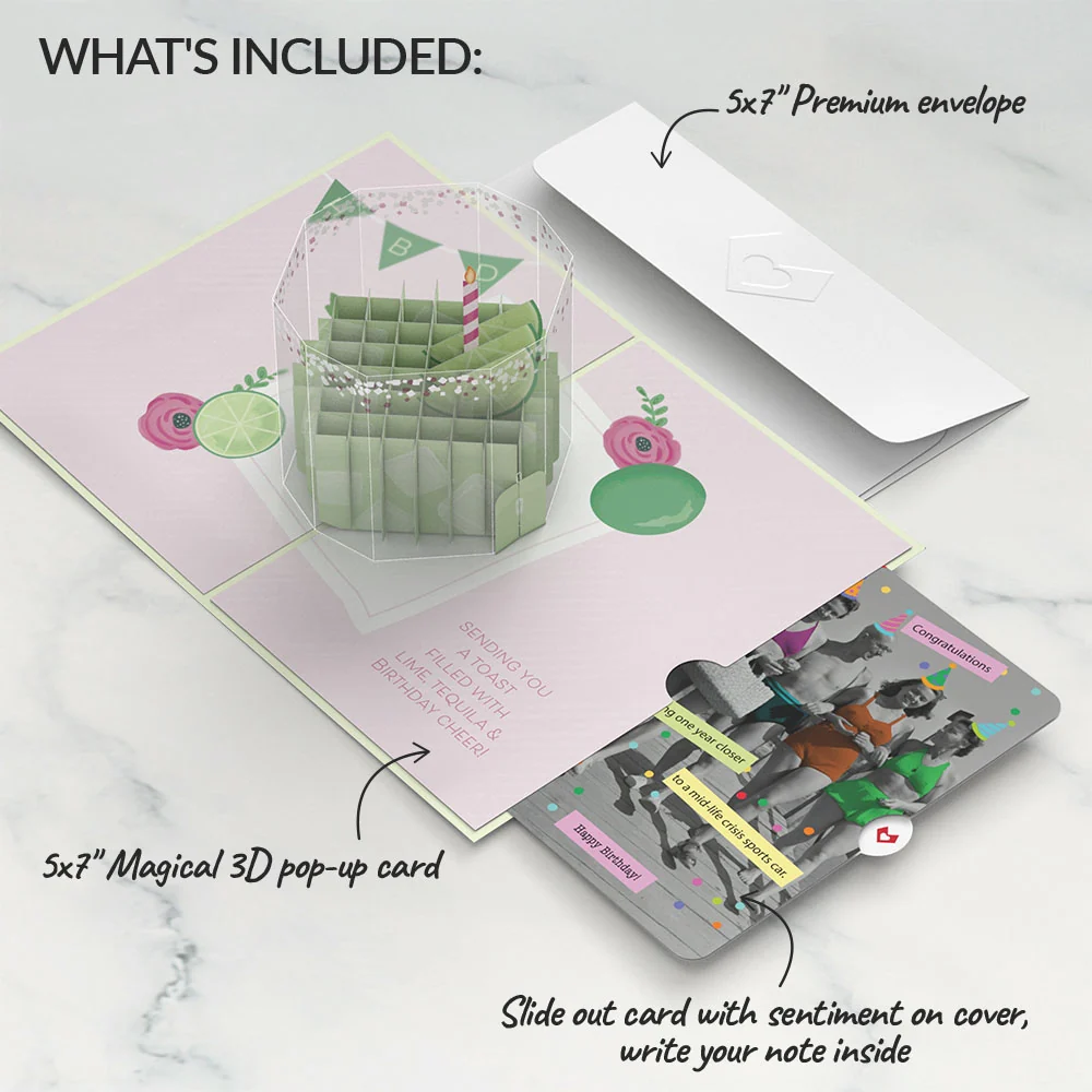 Lovepop Birthday Margarita Pop-Up Card and Sentiment Set Glass - Image 2