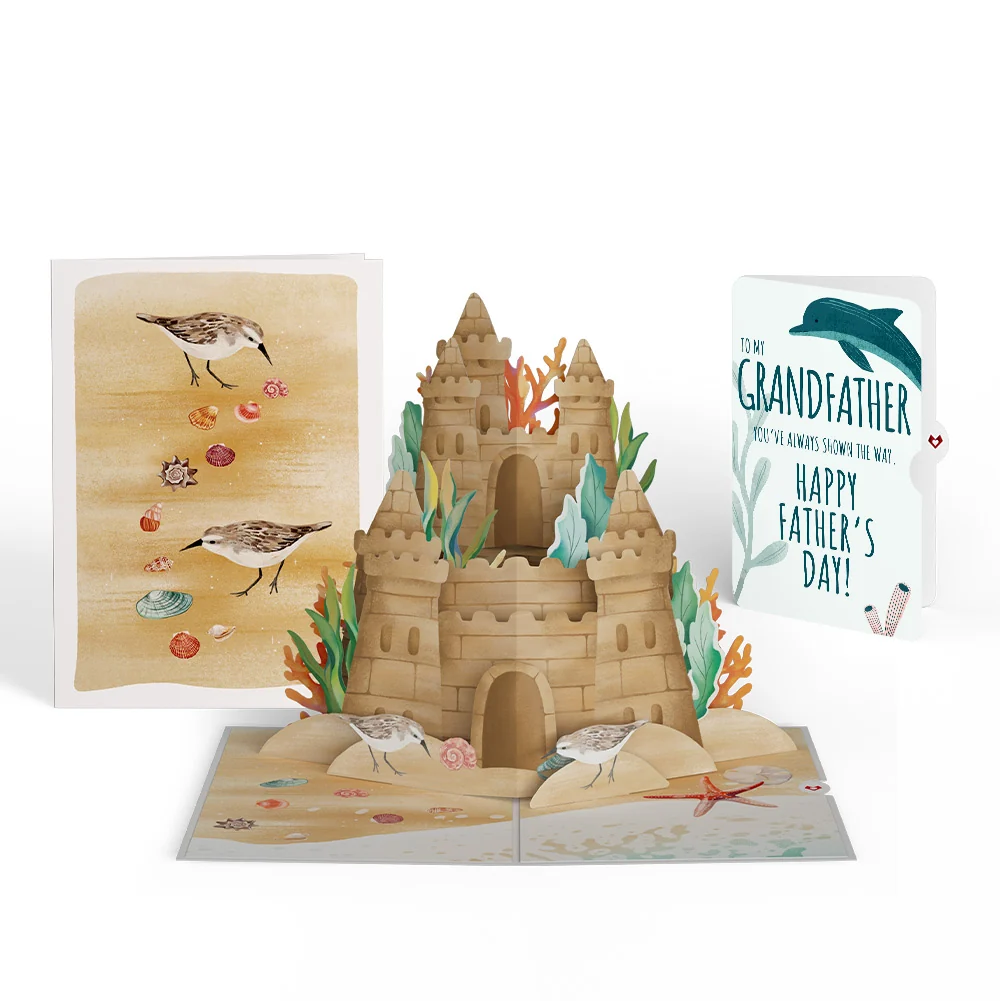 Lovepop Seaside Sandcastle Father’s Day Pop-Up Card and Sentiment Set for Grandfather