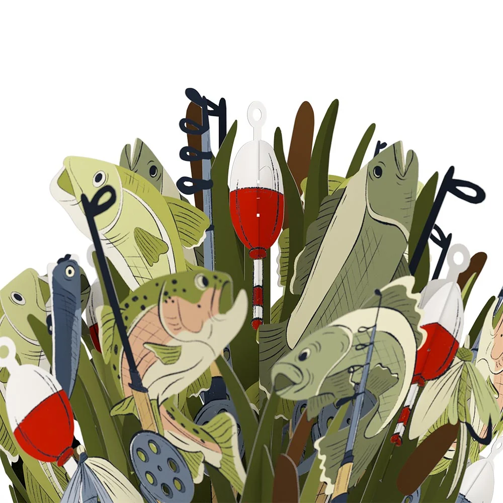 Lovepop Fin-tastic Fish Father's Day Bouquet and Spartan Grilling Sentiment Set - Image 3