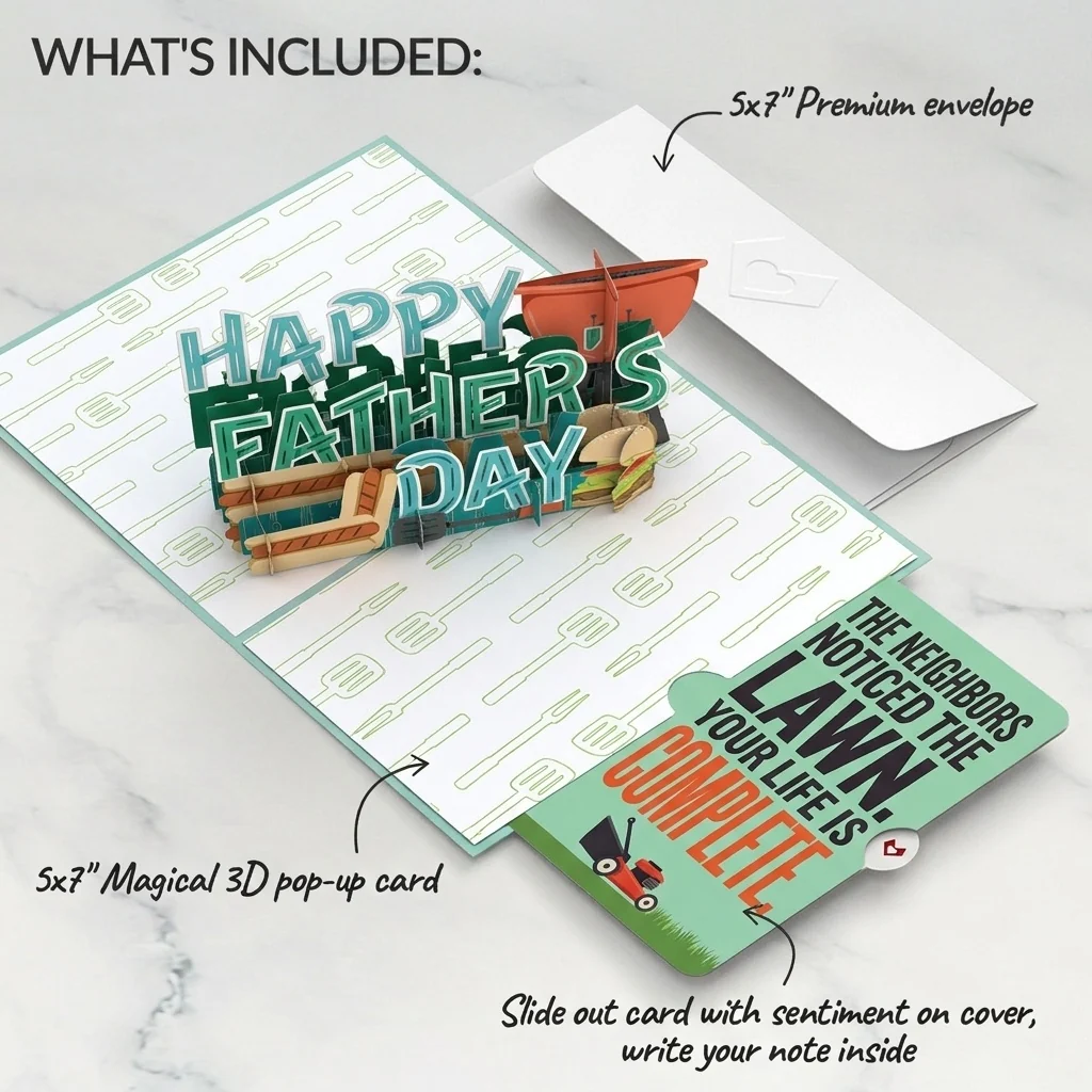 Lovepop Best Flippin' Dad Father's Day Pop-Up Card and Sentiment Set - Image 2