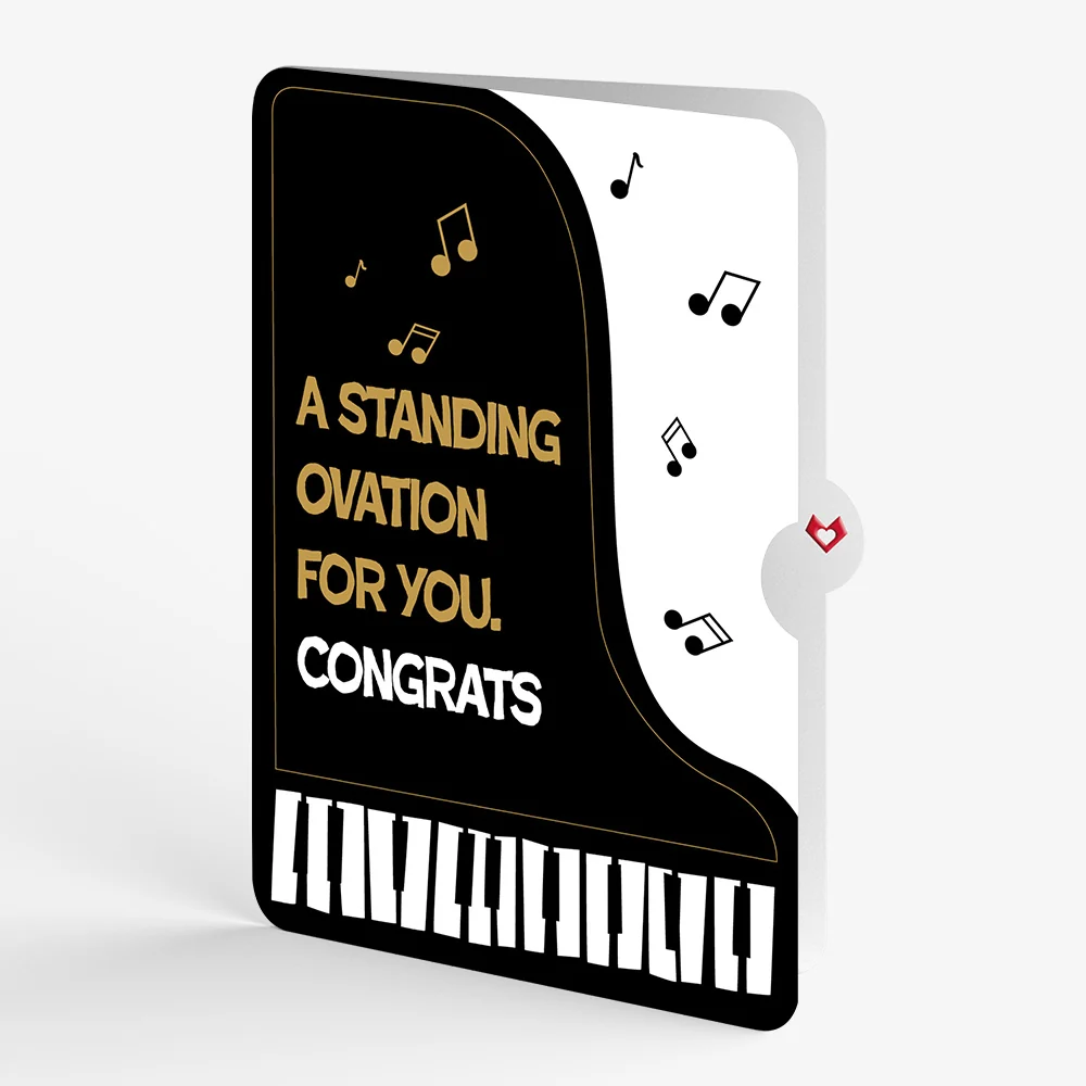 Lovepop Just a Note Piano Congratulations Pop-Up Card and Sentiment Set Lid - Image 4