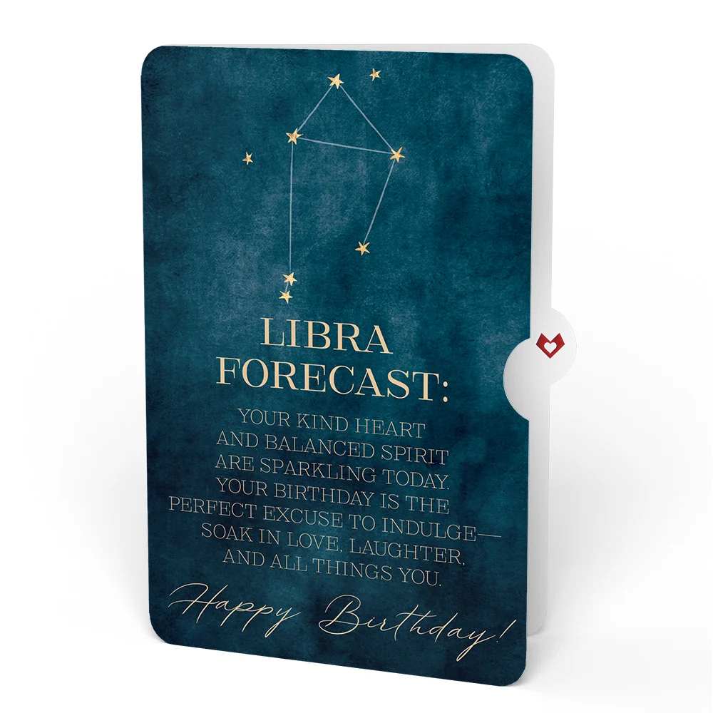Lovepop Shine Bright Birthday Pop-Up Card and Libra Zodiac Sentiment Set - Image 4
