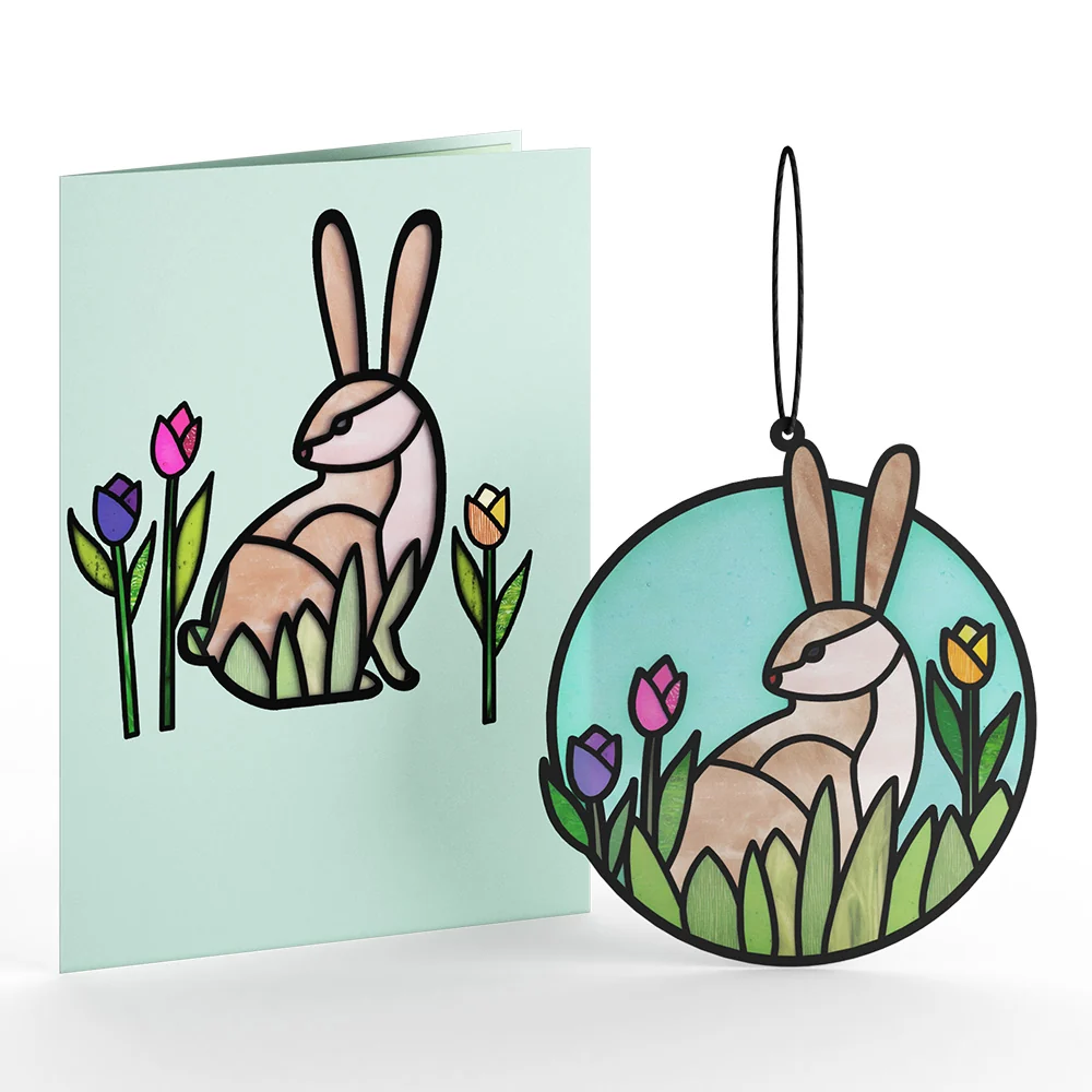 Lovepop Springtime Bunny Suncatcher Card - Image 2