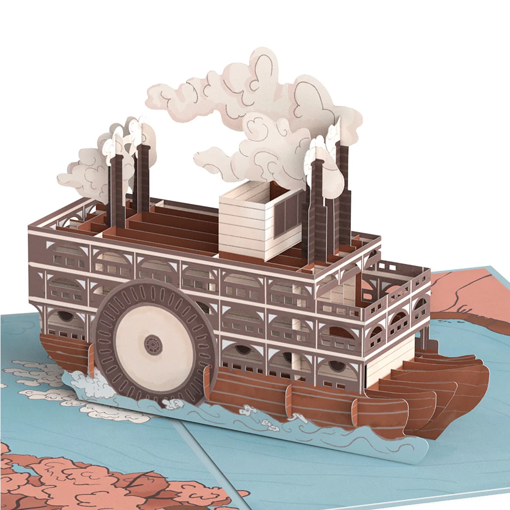 Lovepop Steamboat on the River Pop-Up Card - Image 2