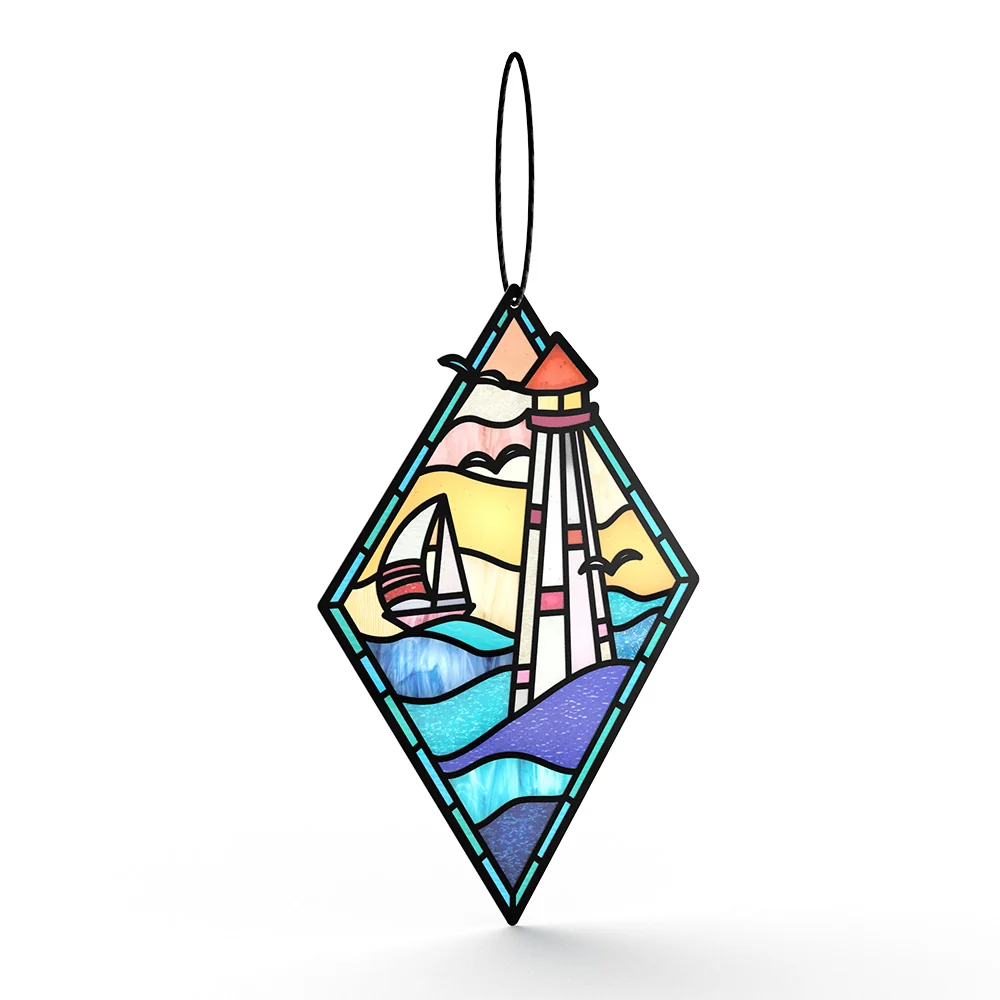 Lovepop Sunshine and Sea Breezes Lighthouse Suncatcher Card - Image 3
