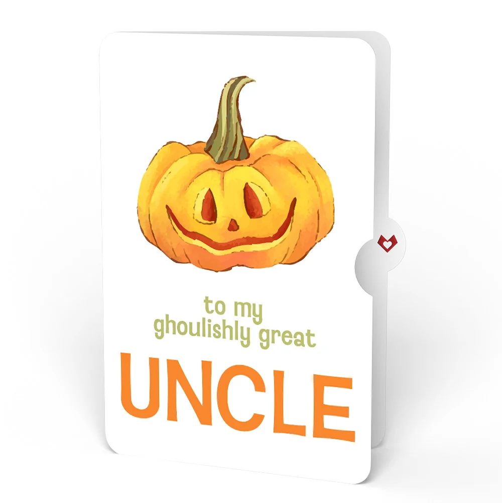 Lovepop Happy Halloween Pumpkin Light-Up Pop-Up Card and Sentiment Set for Uncle - Image 4