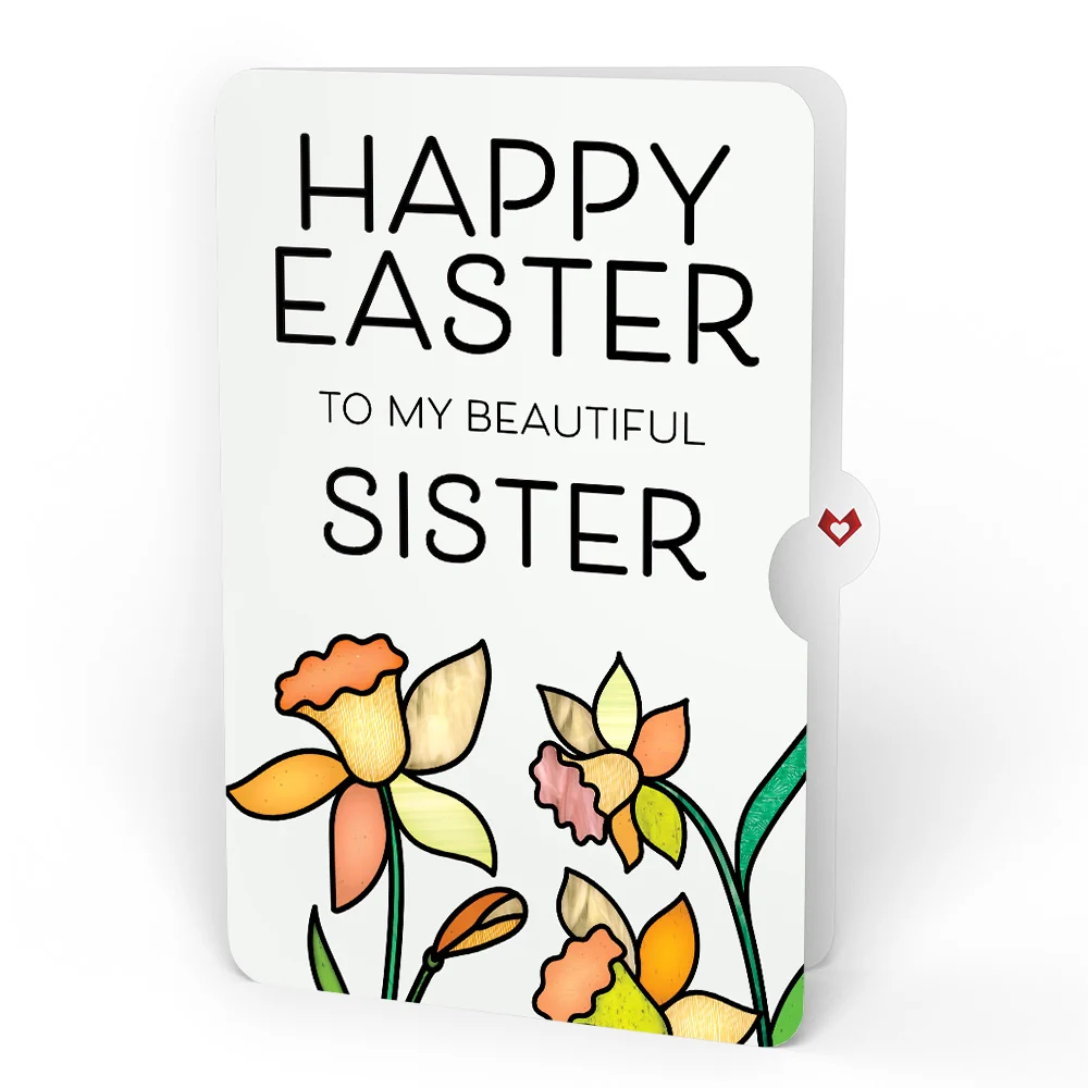 Lovepop Vibrant Tulip Easter Suncatcher Bouquet and Sentiment Set for Sister Glass - Image 4