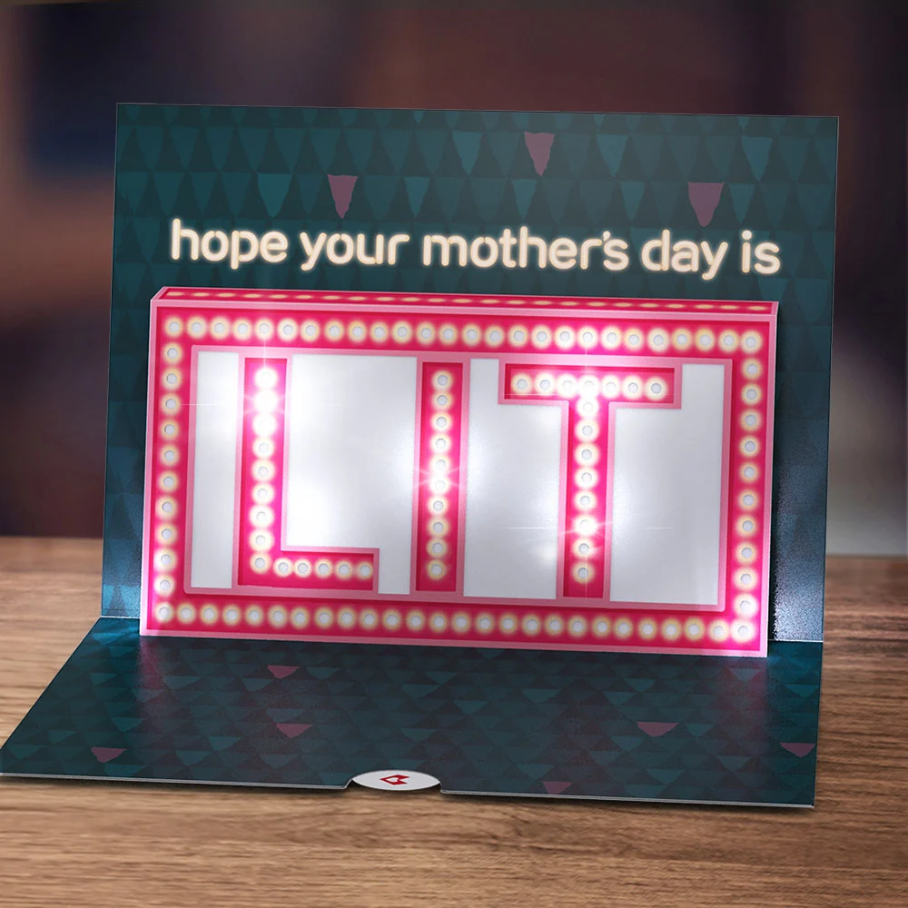 Lovepop Hope Your Mother's Day Is Lit Light-Up Pop-Up Card - Image 2