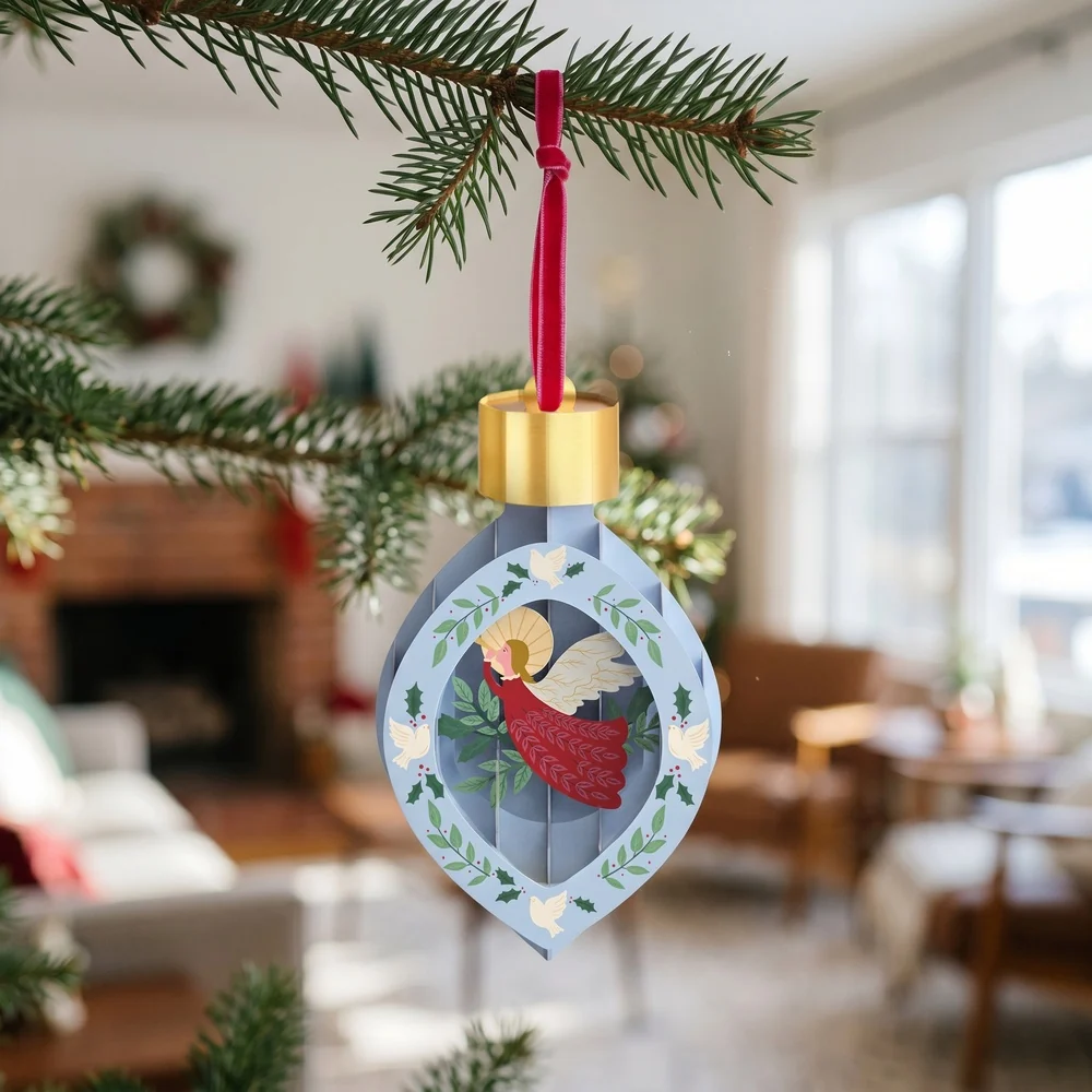 Lovepop Joy to the World Angel Classic Ornament Card - Image 2