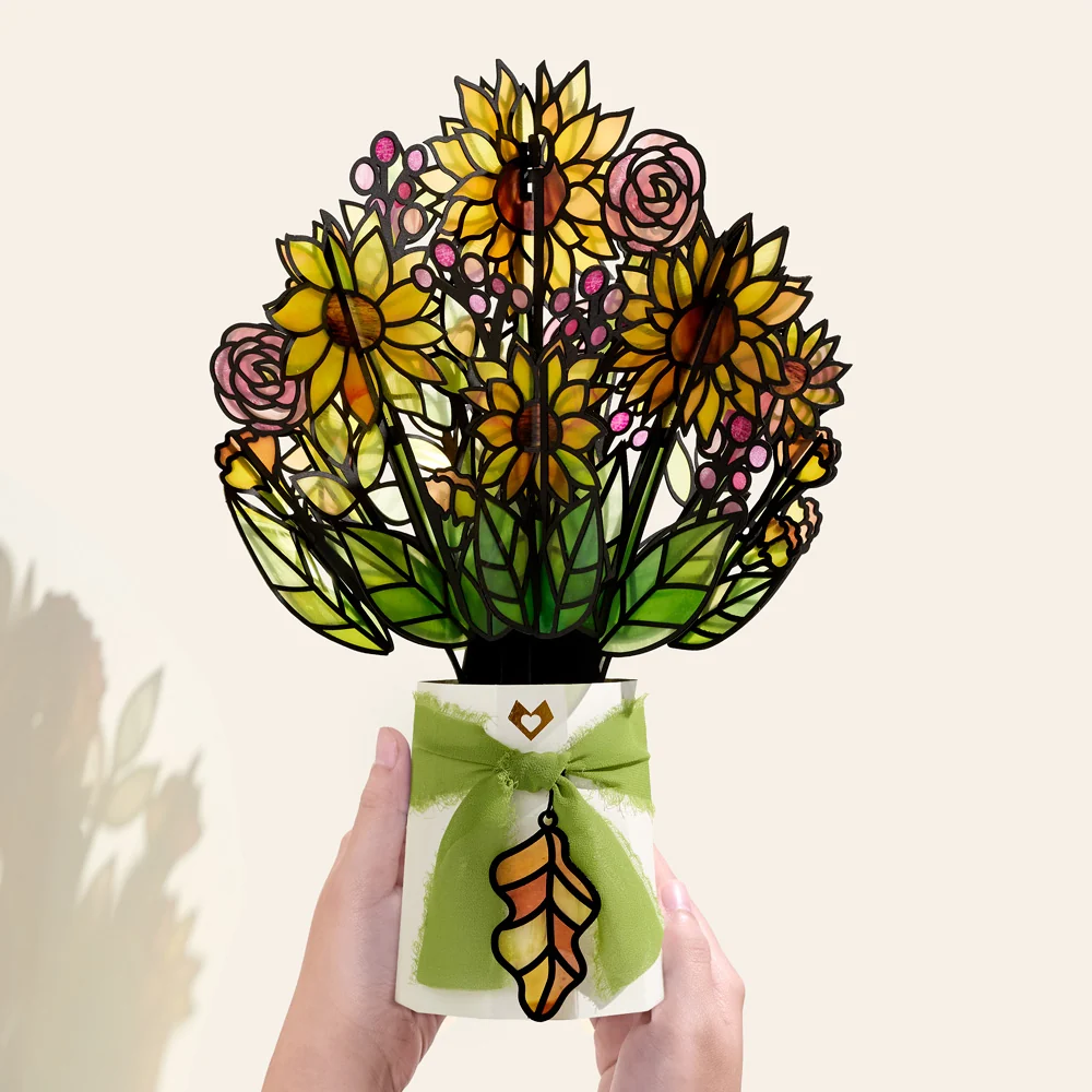 Lovepop Golden Hour Sunflower Suncatcher Bouquet Vase - Image 3