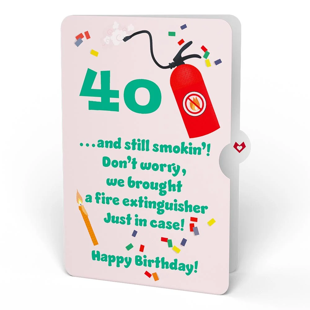 Lovepop Holy Smokes You're Old 40th Birthday Pop-Up Card and Sentiment Set Candle - Image 4