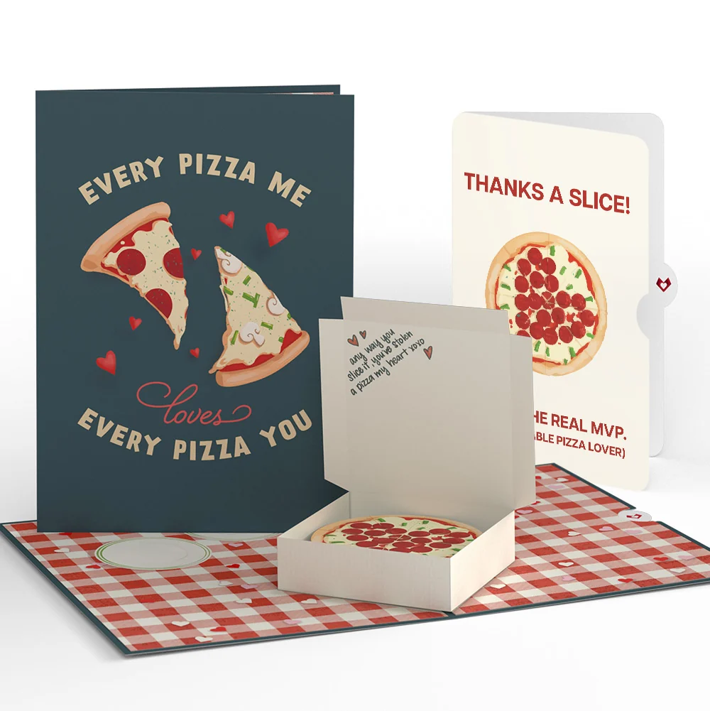 Lovepop Pizza Love Thank You Pop-Up Card and Sentiment Set