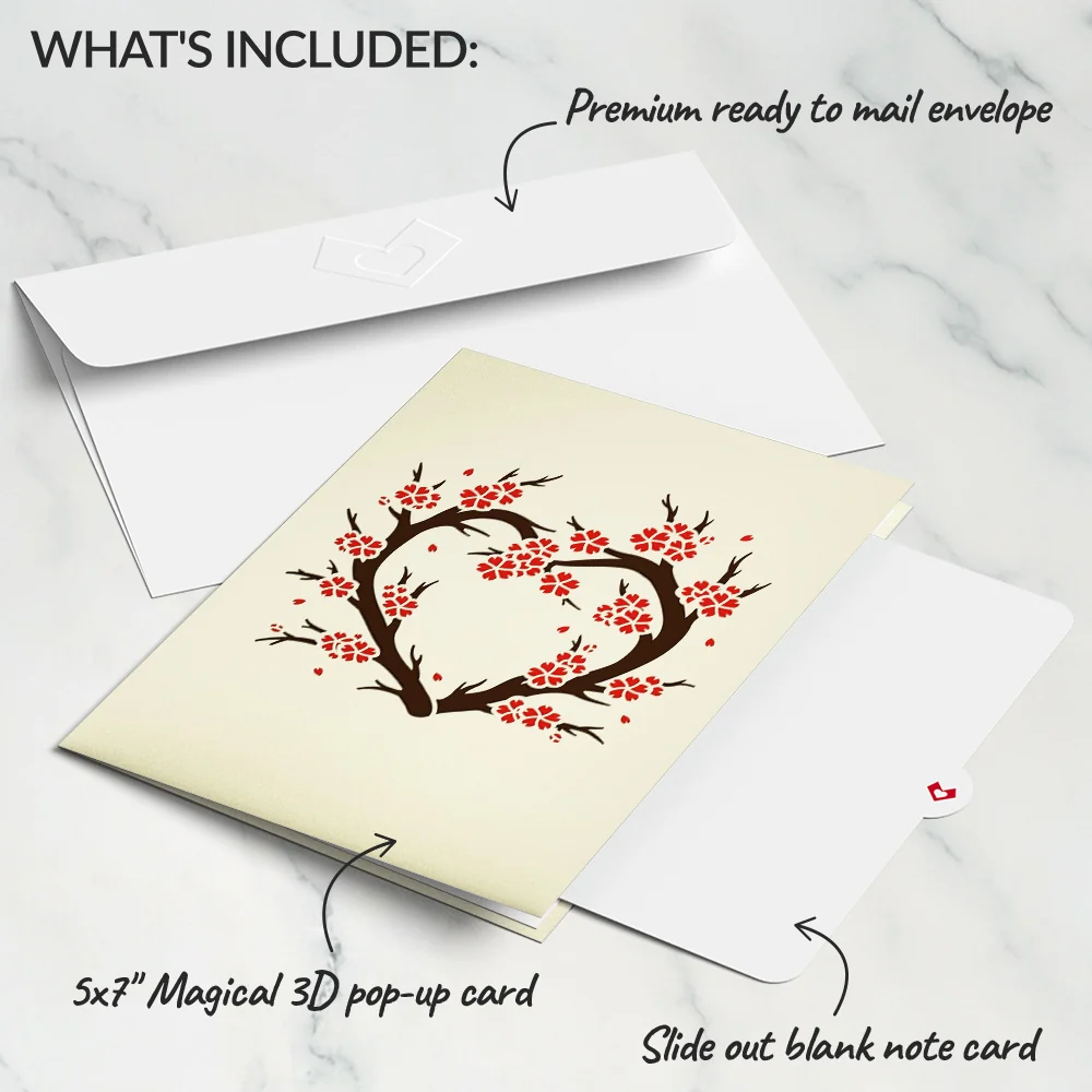 Lovepop Red Sakura Tree Pop-Up Card - Image 5