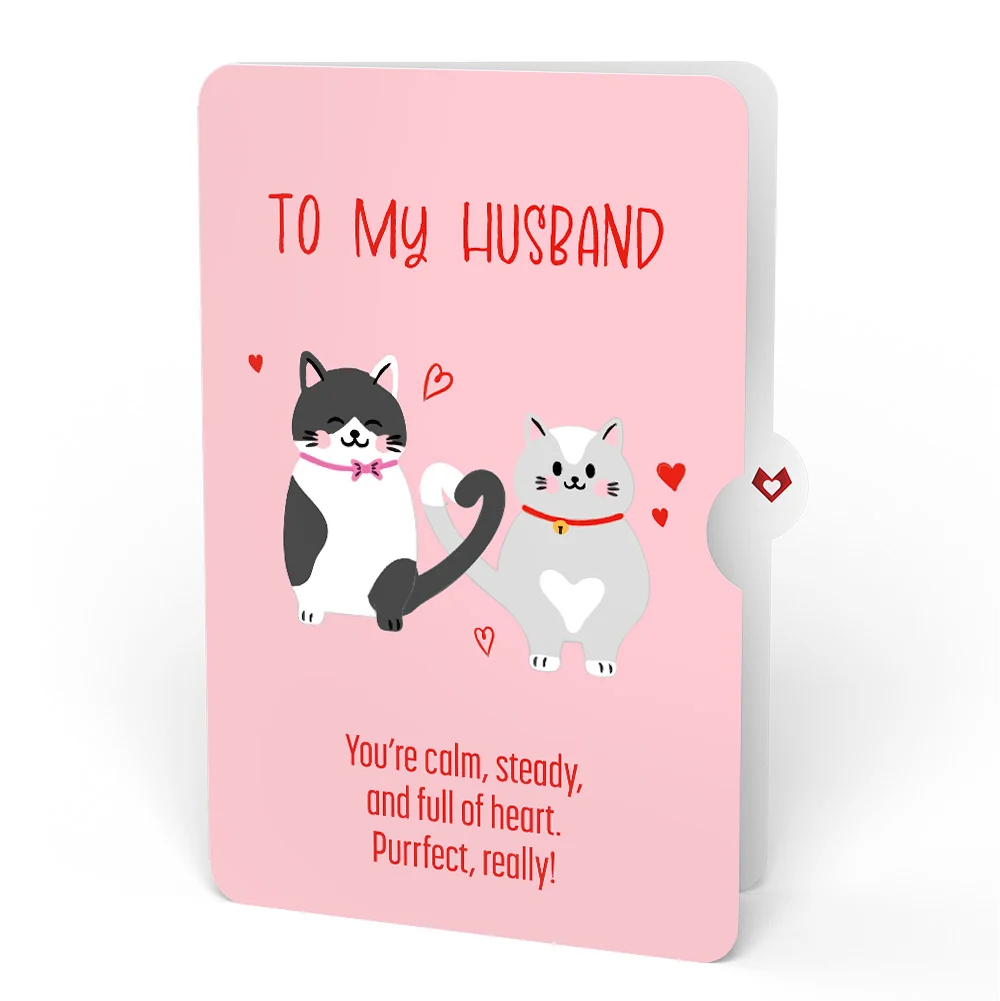 Lovepop Love Cats Pop-Up Card and Sentiment Set for Husband - Image 4