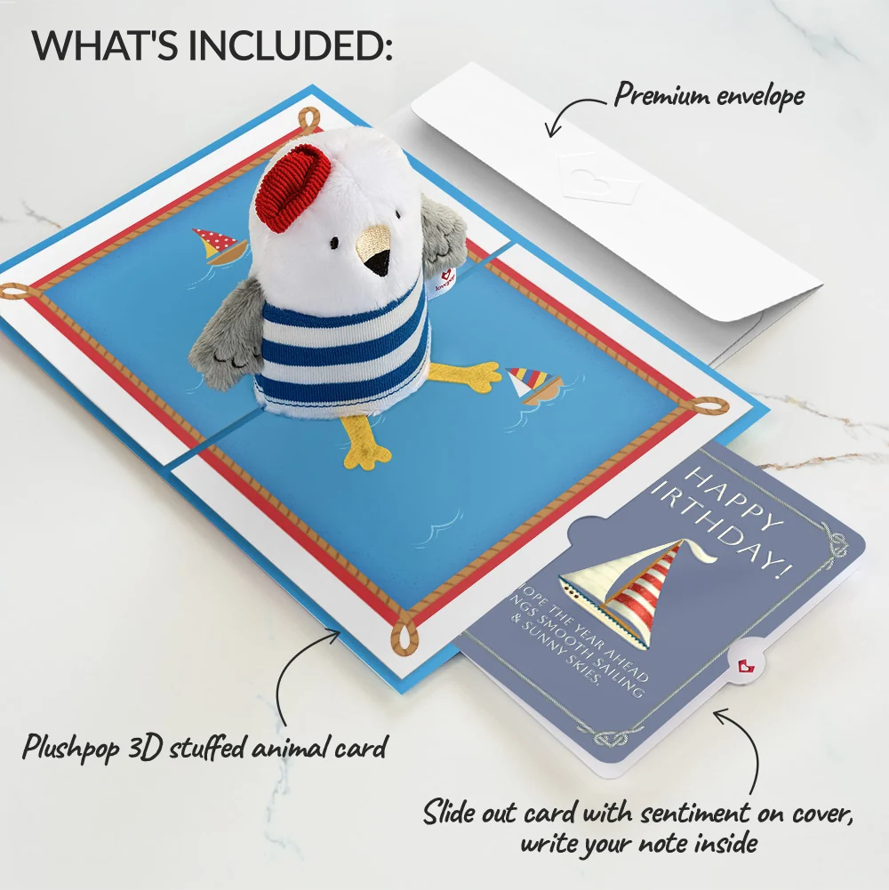 Lovepop 'Ahoy There' Birthday Plushpop Card and Sentiment Set - Image 2