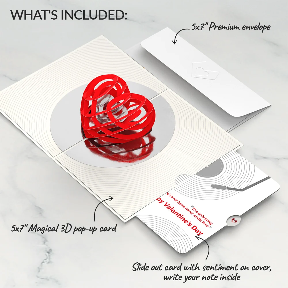 Lovepop OK Go: Love Pop-Up Card and Timeless Melody Valentine's Day Sentiment Set - Image 2