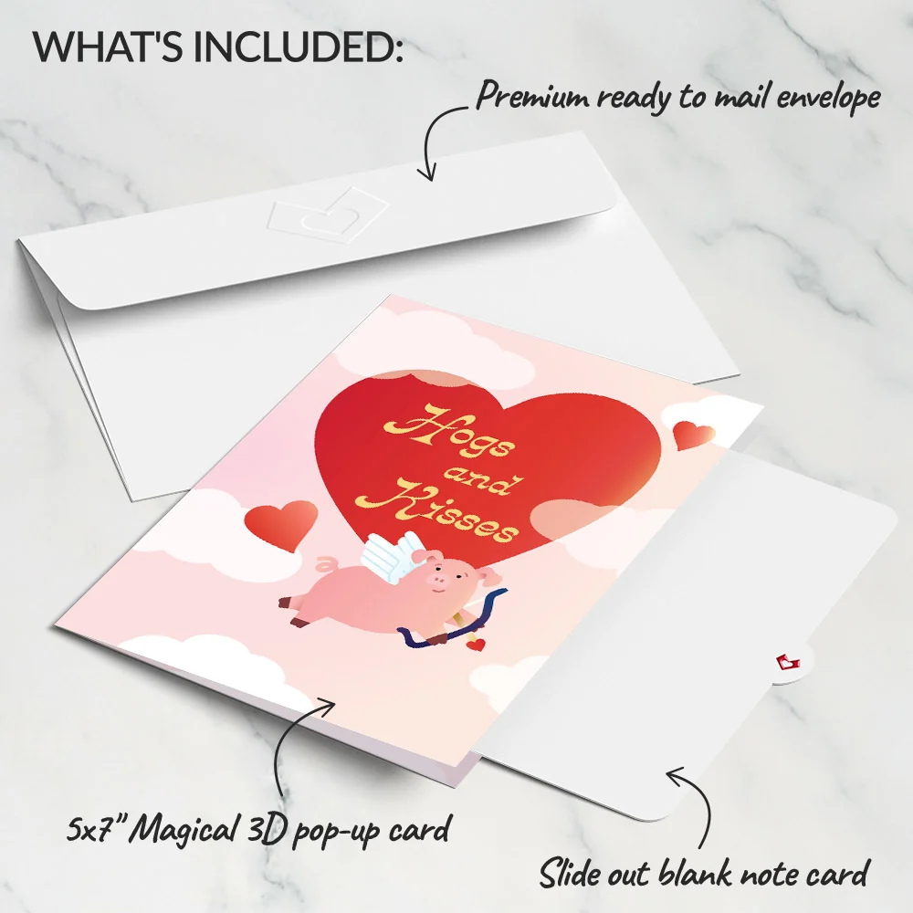 Lovepop Hogs and Kisses Music and Lights Pop-Up Card - Image 6