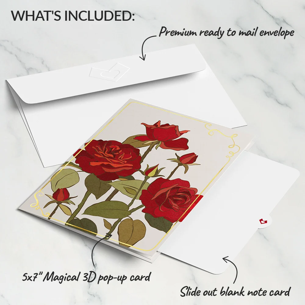 Lovepop Elegant Red Rose Pop-Up Card - Image 5