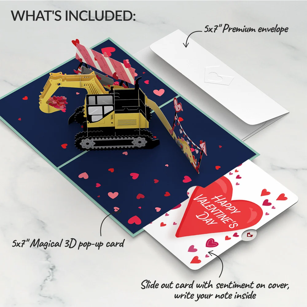 Lovepop I Dig You Valentine Pop-Up Card and Big Sweet Heart Sentiment Set - Image 2