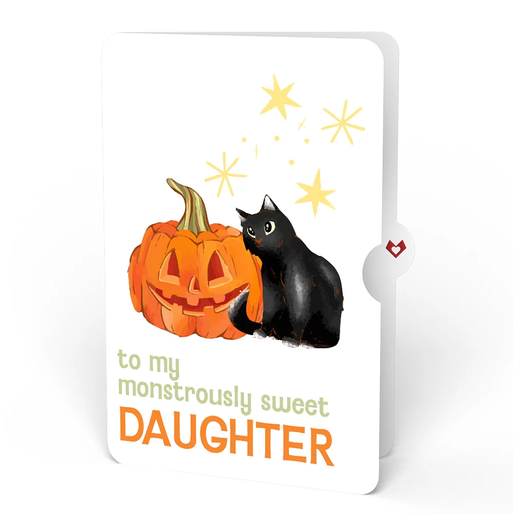 Lovepop Happy Halloween Pumpkin Light-Up Pop-Up Card and Sentiment Set for Daughter - Image 4