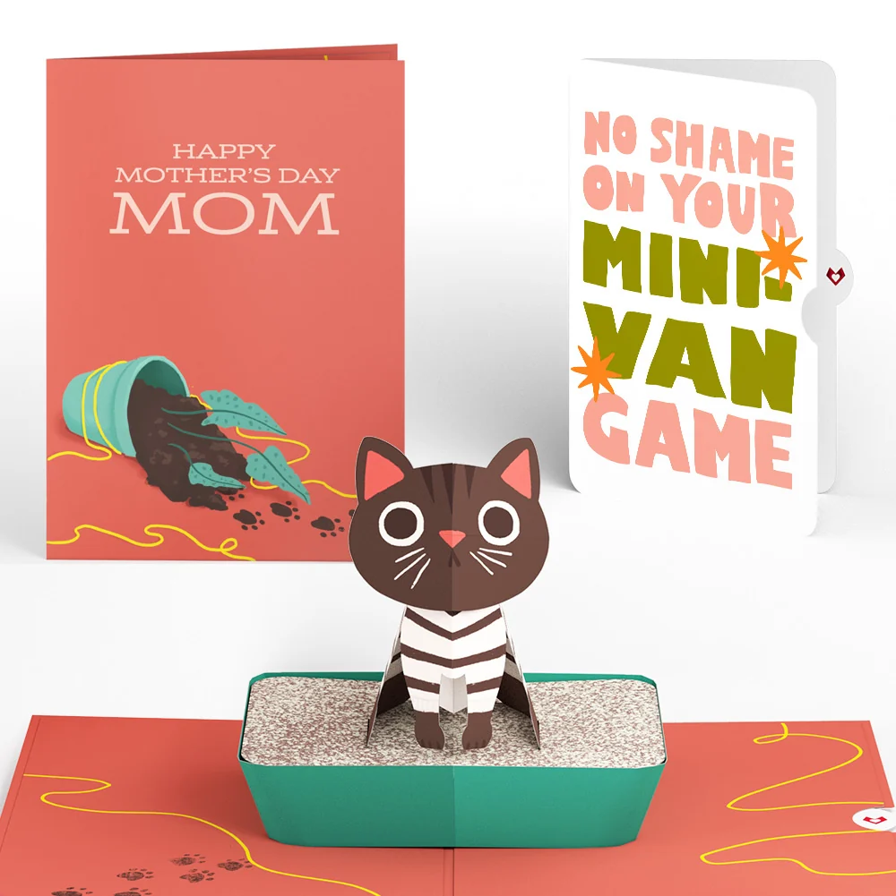 Lovepop Thanks for Putting Up with My Crap Mother's Day Pop-Up Card and Minivan Chaos Humor Sentiment Set Pot