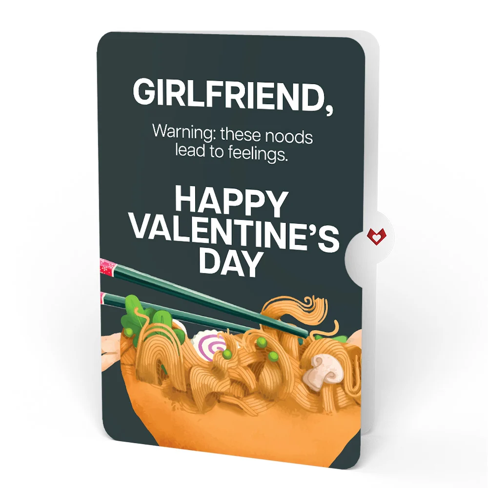 Lovepop Send Noods Spicy Valentine Pop-Up Card and Sentiment Set for Girlfriend Bowl - Image 4