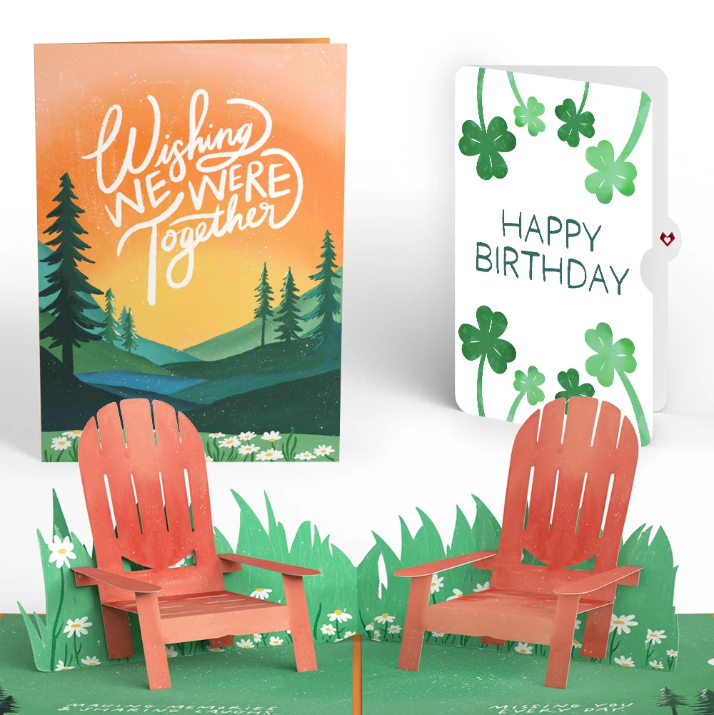 Lovepop Wishing We Were Together Birthday Pop-Up Card and Sentiment Set Chair
