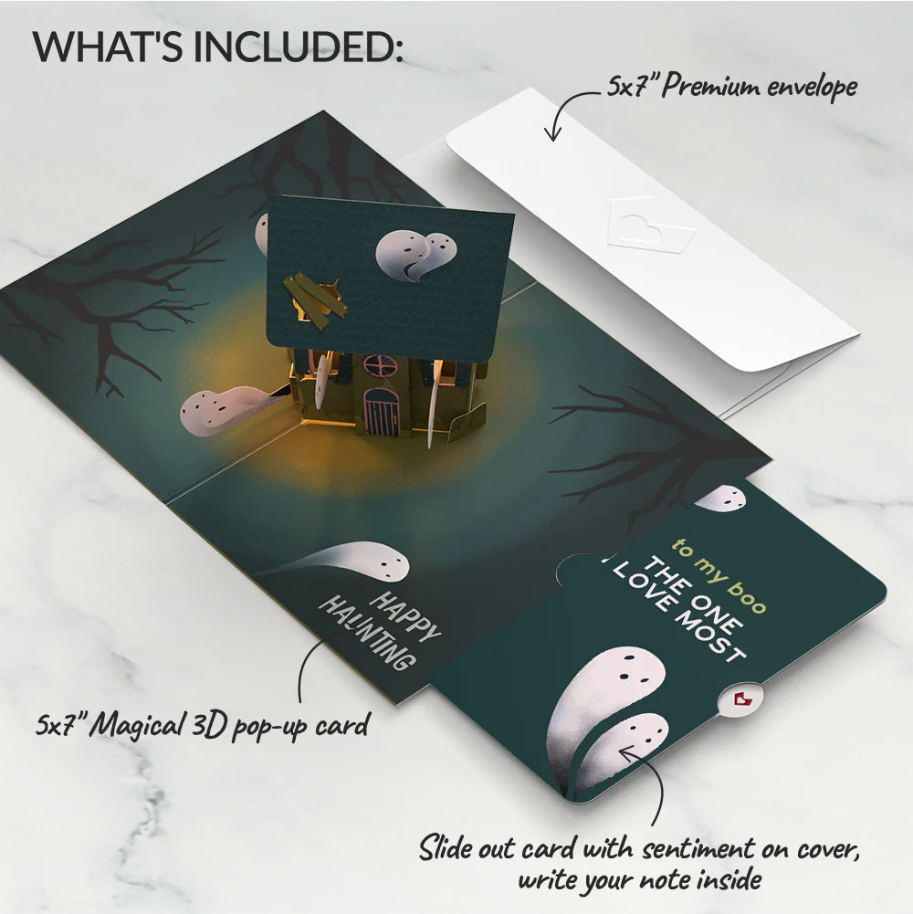 Lovepop Happy Haunting Halloween Music and Lights Pop-Up Card and Sentiment Set - Image 2