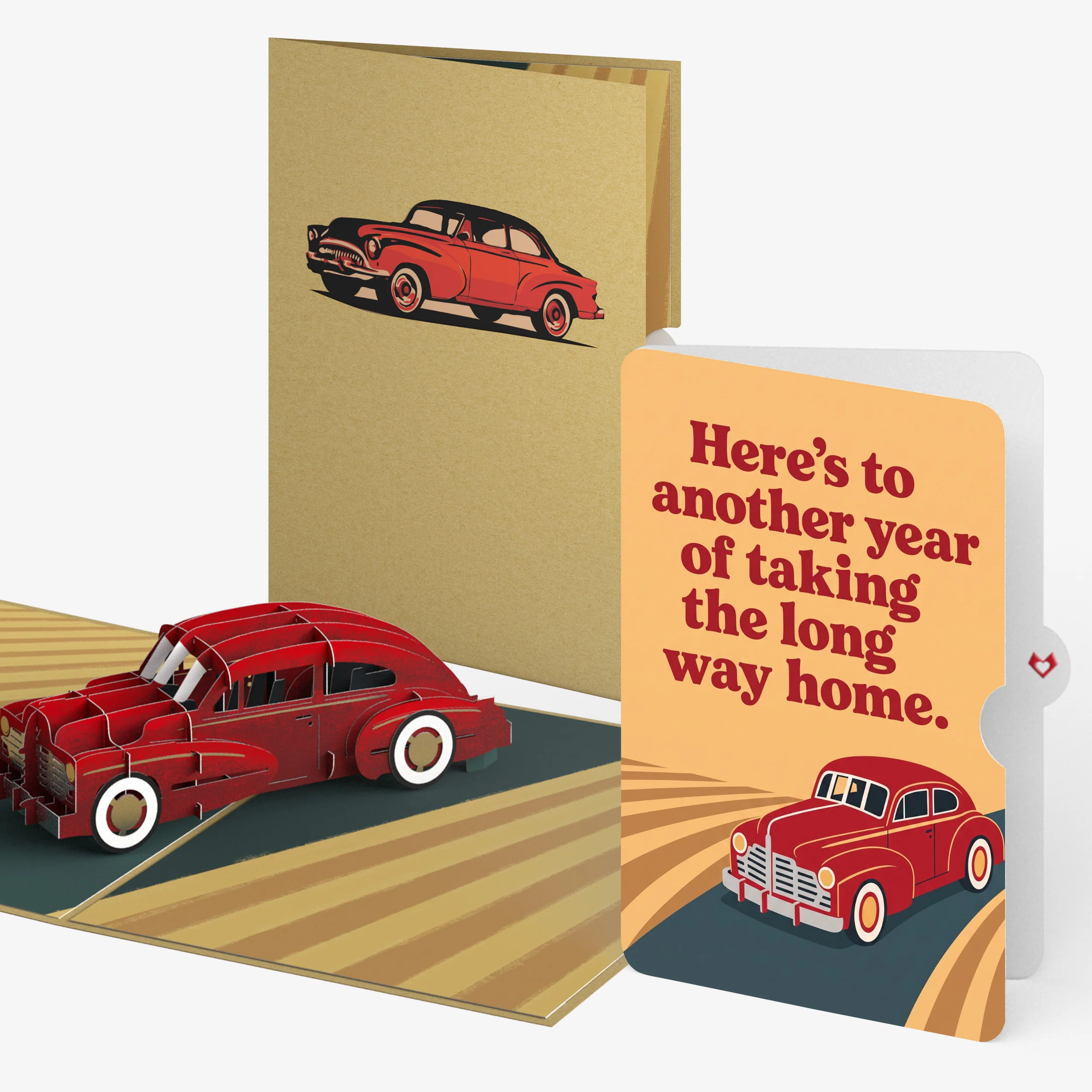 Lovepop Iconic Classic Car Birthday Pop-Up Card and Long Way Home Sentiment Set