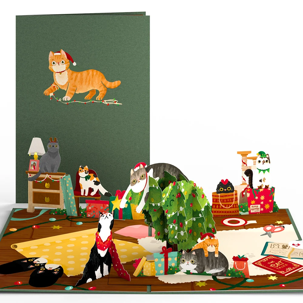 Lovepop Christmas Cats Pop-Up Card