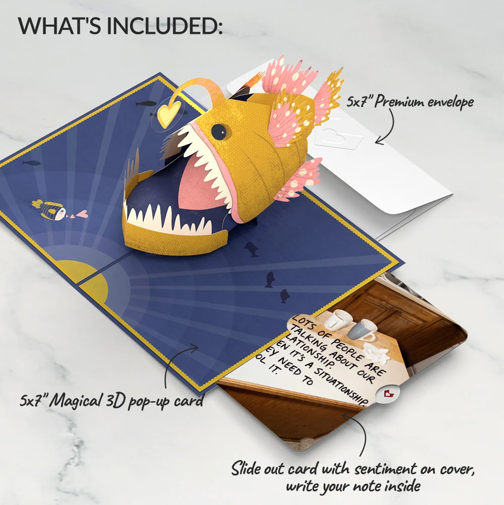 Lovepop You Are My Sunshine Anglerfish Love Pop-Up Card and Situationship Gossip Sentiment Set Mug - Image 2