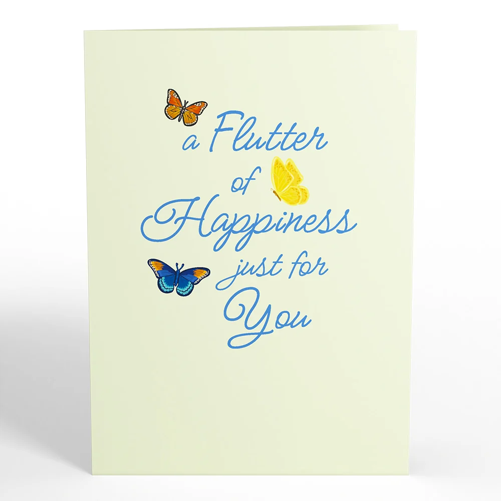 Lovepop Flutter of Happiness Card with Mini Bouquet - Image 3