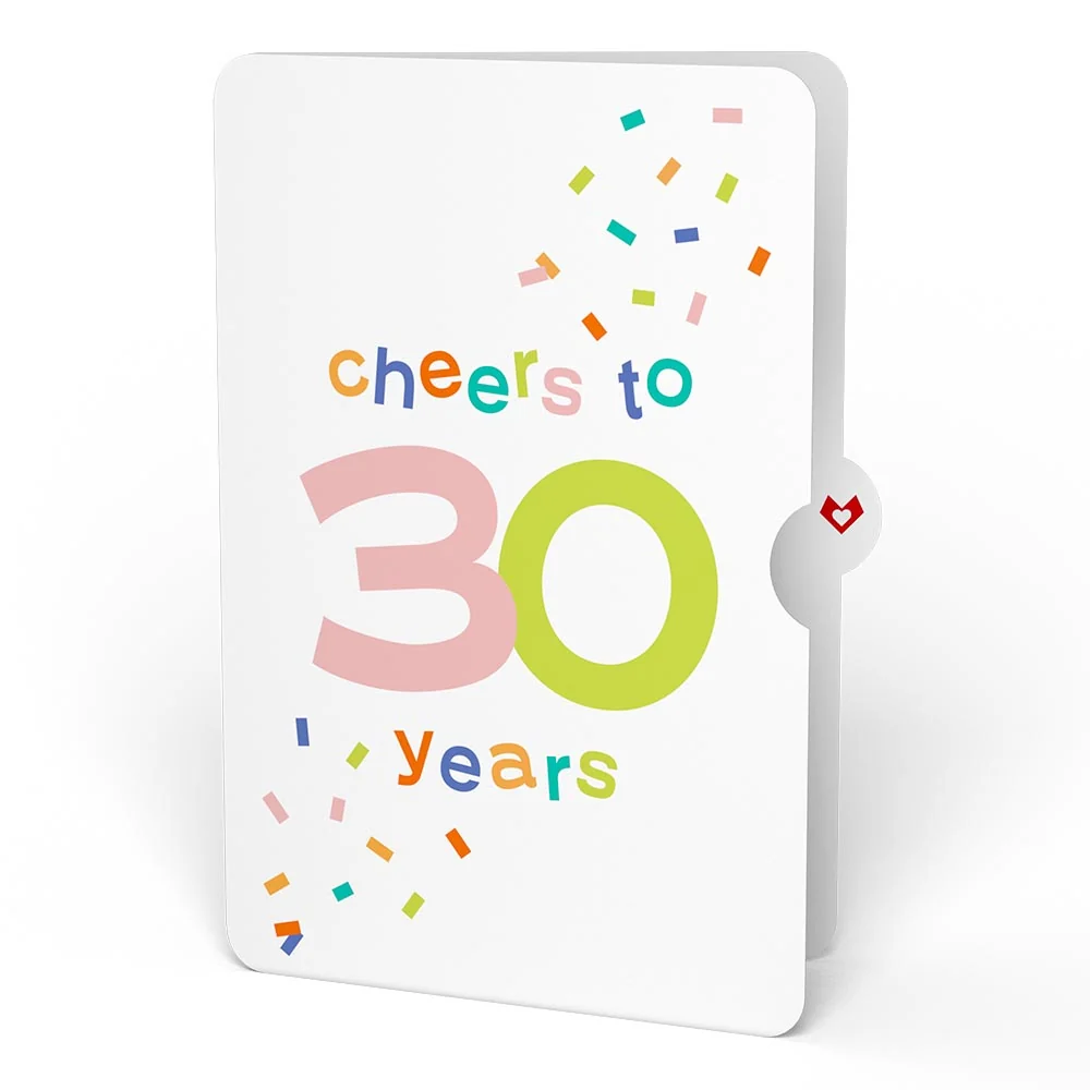 Lovepop Confetti Cake 30th Birthday Pop-Up Card and Sentiment Set Candle - Image 4