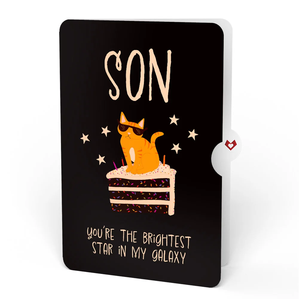 Lovepop Out of this World Birthday Cat Pop-Up Card and Sentiment Set for Son - Image 4