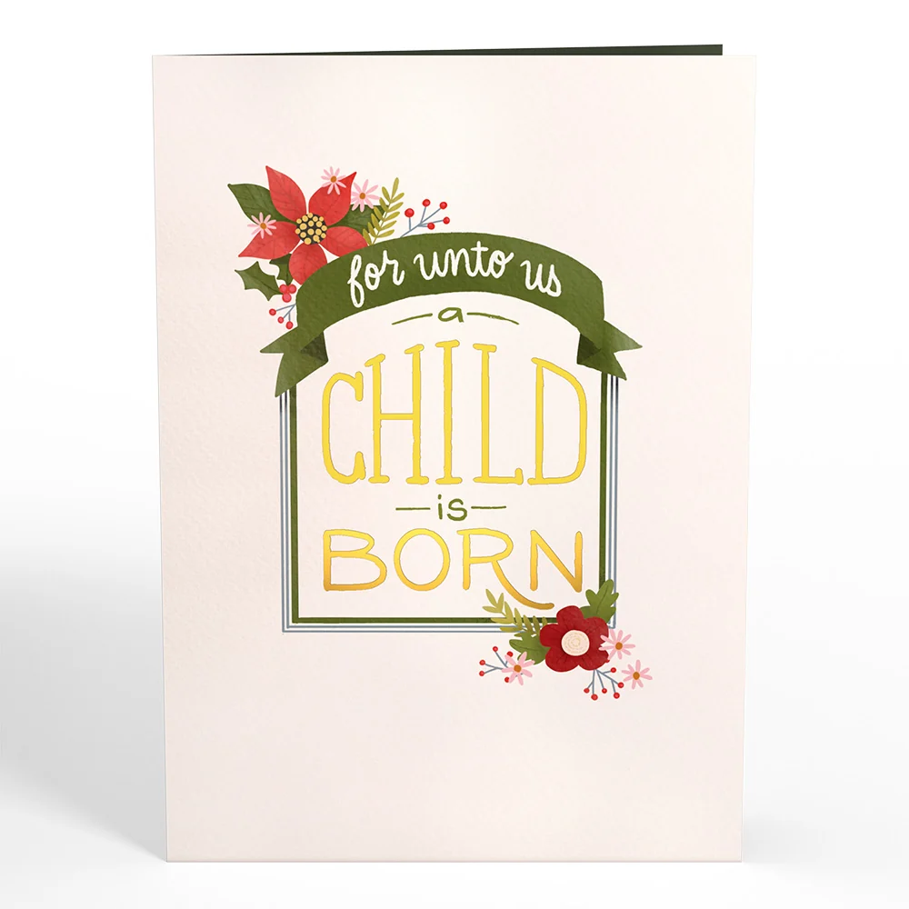 Lovepop A Child is Born Christmas Pop-Up Card & Suncatcher Bouquet Bundle - Image 4