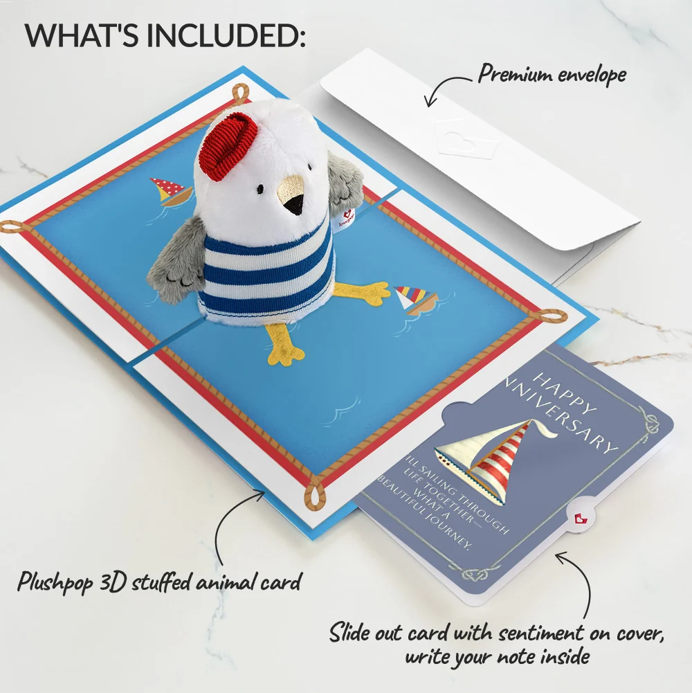 Lovepop 'Ahoy There' Anniversary Plushpop Card and Sentiment Set - Image 2