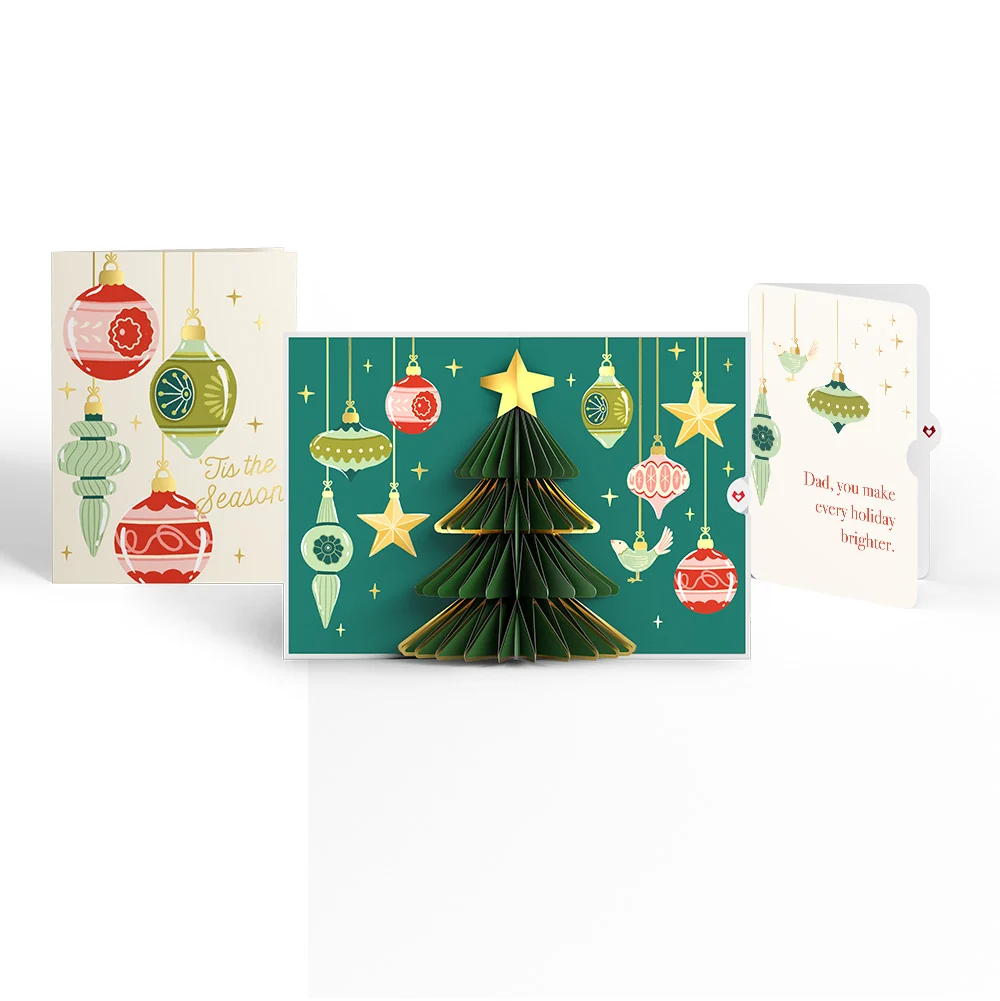 Lovepop Tis the Season Christmas Tree Pop-Up Card and Sentiment Set for Dad Cream