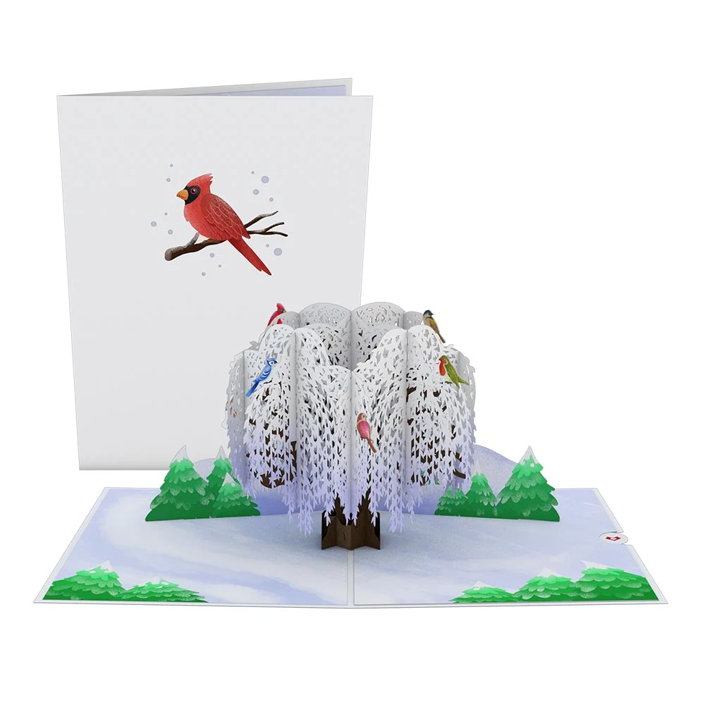 Lovepop Winter Willow Tree Birds 12-Pack - Image 3