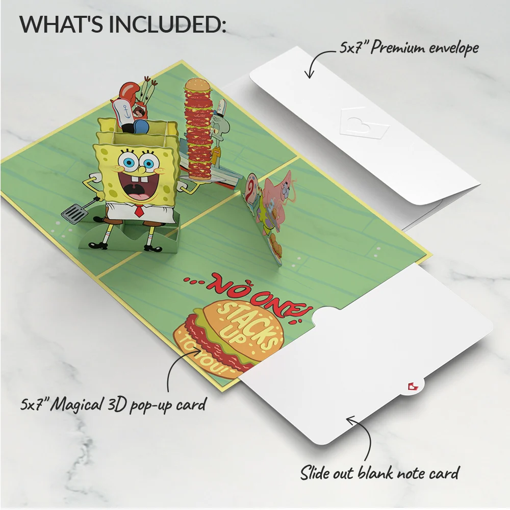 Lovepop SpongeBob SquarePants No One Stacks Up to You Pop-Up Card Cream - Image 7