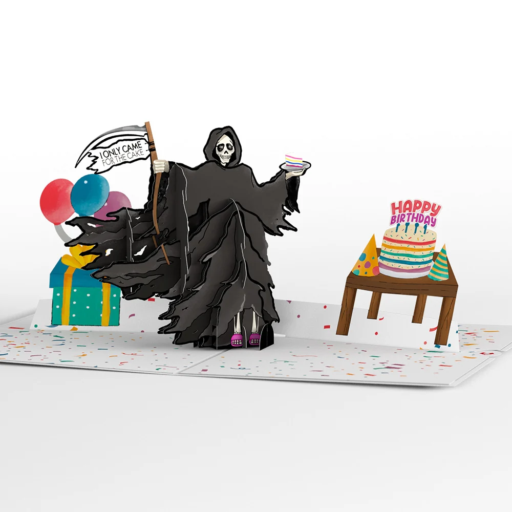 Lovepop Grim Reaper Dark Humor Birthday Pop-Up Card - Image 3