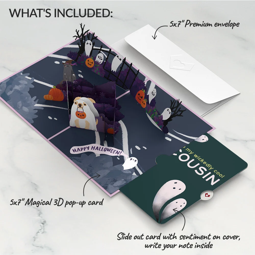 Lovepop 'Oohh, Spooky' Halloween Pop-Up Card and Sentiment Set for Cousin - Image 2