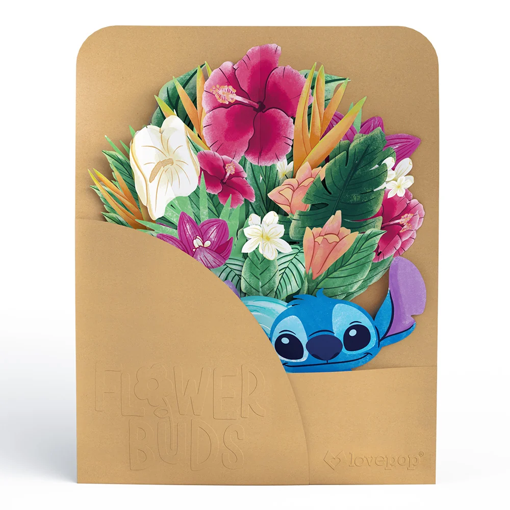 Lovepop Disney’s Stitch Plushpop Card & Flower Buds Bouquet Bundle - Image 8